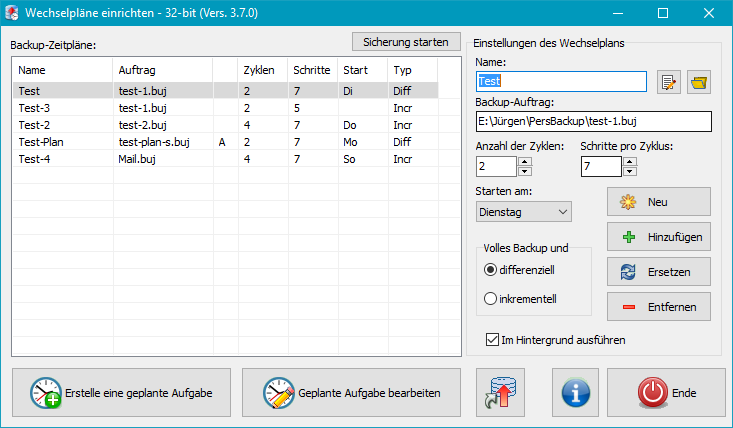 Aufgabenplanung