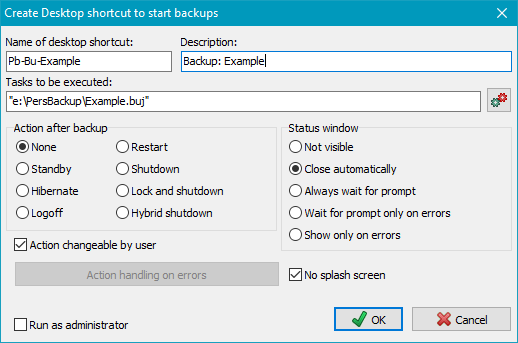 Edit shortcut