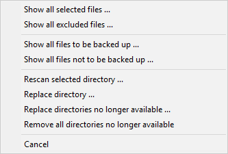 File menu