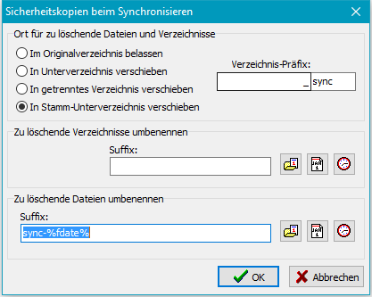 Sicherheitskopien in getrenntes Verzeichnis