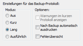 Protokolleinstellungen
