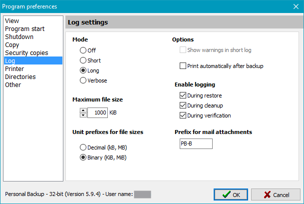 Log file