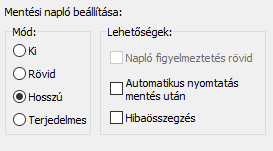 Log settings