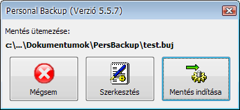 Start dialog